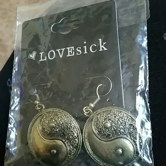 Yin Yang dangle earrings