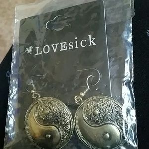 Yin Yang dangle earrings