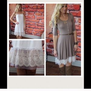Ivory lace skirt extender never been worn
