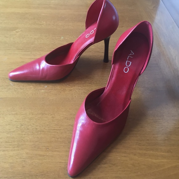 ALDO red high heels. Never worn.
