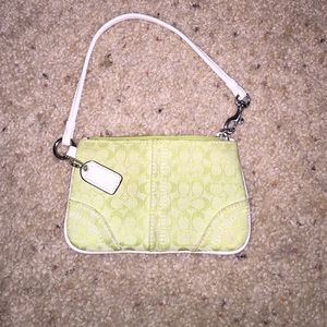 Lime green Coach clutch