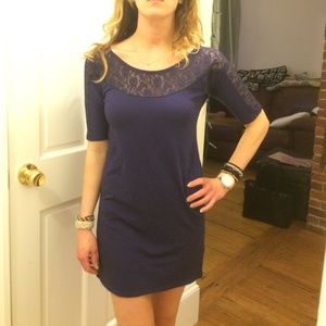 Banana Republic Lace Crew-neck Cotton Dress