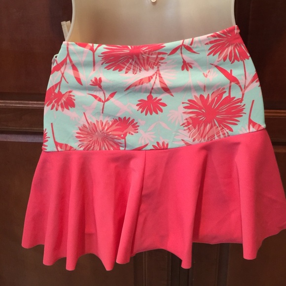 Sofia Vix Mint Coral Swim Mini Skirt Cover Up - Picture 2 of 3