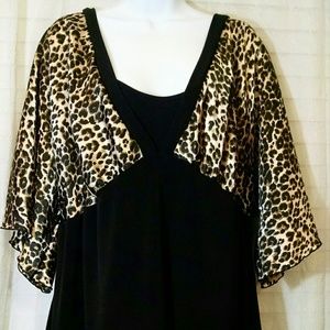 Plus size Cheetah print blouse