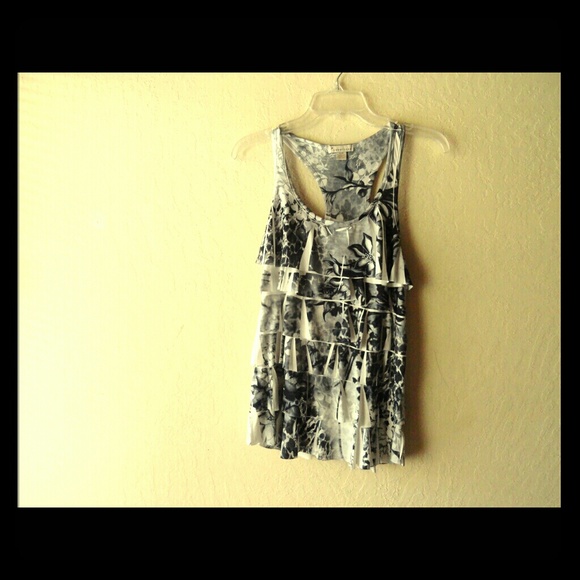 Black & White Ruffle Top