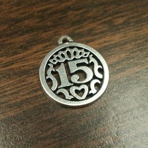 James Avery "15" Quinceaner Charm