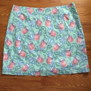 Cocktail Print Vineyard Vines Squibby Skirt