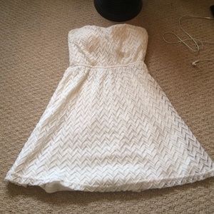 Charlotte Russe white chevron dress