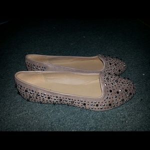 Studded Tan Flats