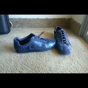 Coach hope blue sequin sneakers