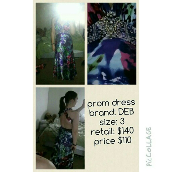 Multi colored/print prom dress