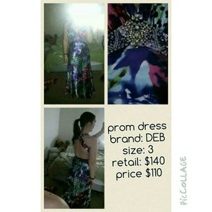 Multi colored/print prom dress