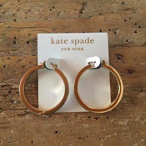 NWT Kate Spade Gold hoop earrings
