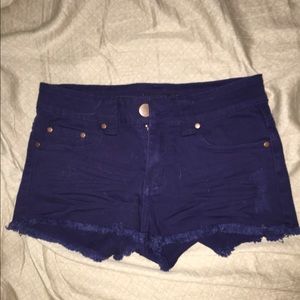 Forever 21 Navy Distressed Shorts Size 26