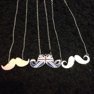 Mustache necklaces