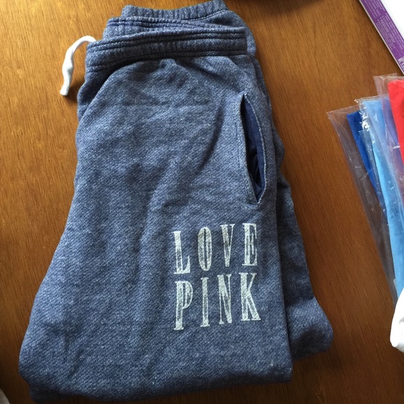 Victoria's Secret Pink Sweatpants Blue Medium