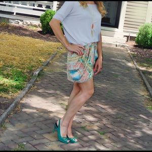 Zara floral tulip skirt