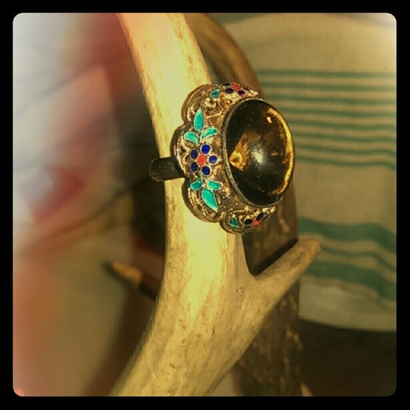 Large Vintage Gold Cocktail Ring