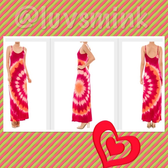 SOLD OUT !!!!TIE DYE CAMI MAXI DRESS - SMALL NWT - Picture 2 of 4