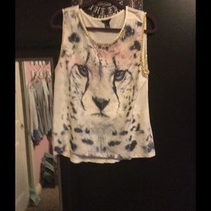 Beaded tiger blouse
