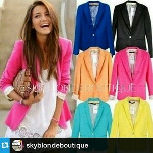 Candy Blazers!!! PERFECT FOR SPRING