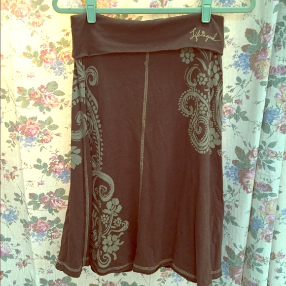 LIFE IS GOOD brown cotton skirt