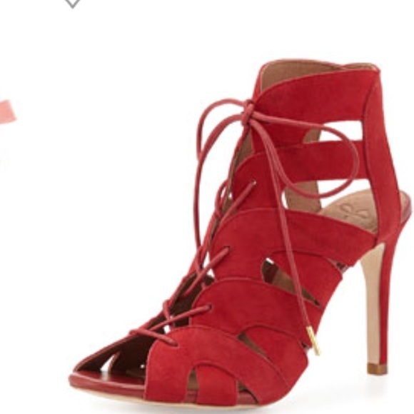 Joie Shoes - Red lace up heels