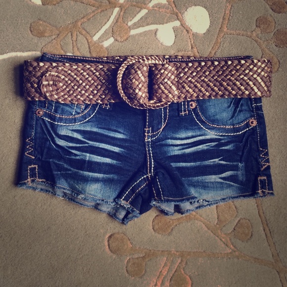 Brown and Gold Faux Leather Belt