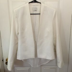 Off White Blazer with Zipper Backing