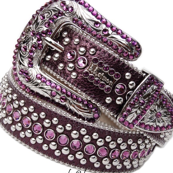 B. B. Simon Accessories - Swarovski crystal, leather glam belt