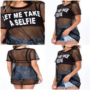 Fisnet Let Me Take A Selfie Fashion Top  Large