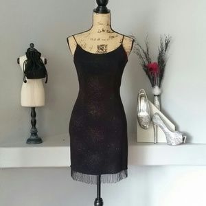 Sparkly Fitted Fringe Dress