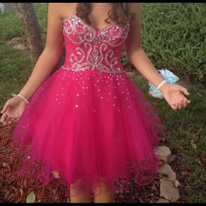 Pink prom / homecoming dress short