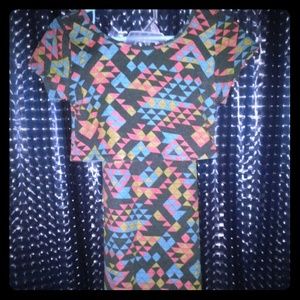 2 pcs crop top outfit