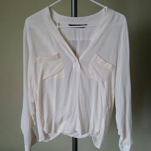 ZARA Pale Pink Criss Cross Blouse.