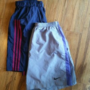 Nike & Adidas vintage running shorts