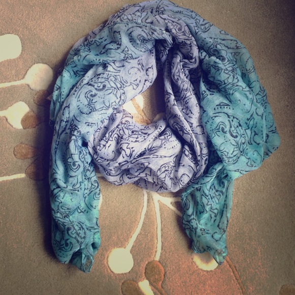 Ombre Paisley Wrap Scarf