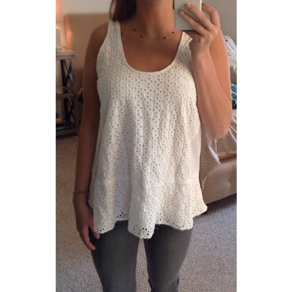 White Anthropologie top