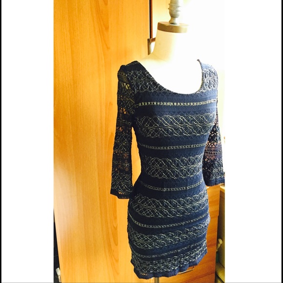 Navy Blue TopShop bodycon dress