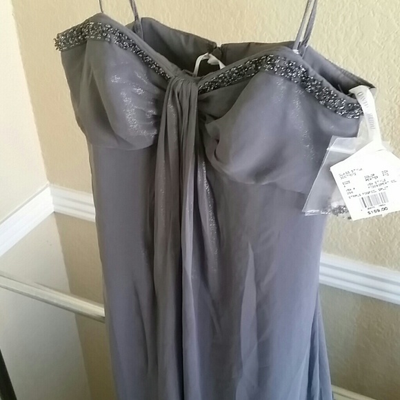 NWT David's Bridal NWT Pewter Dress - Picture 3 of 4