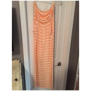 Strapless maxi dress