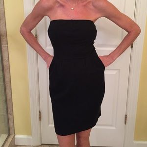 Strapless little black dress