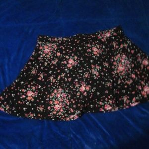 Floral print skater skirt
