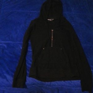 Black long sleeve hoodie shirt