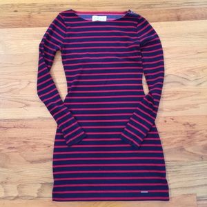 Red/Navy Stripped Long sleeve dress