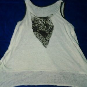 White and black tank top