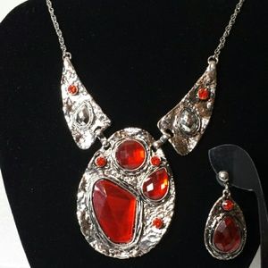 Necklace and earrings