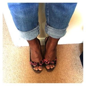 Floral Wedges Size 6