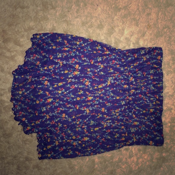 Strapless free people floral flowy shirt