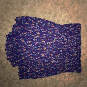 Strapless free people floral flowy shirt